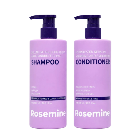 (Hàng nhập khẩu) Cặp dầu gội xả phục hồi tóc Rosemine màu tím