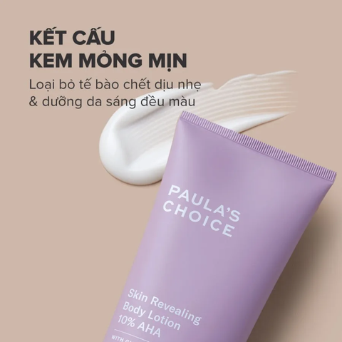 (Hàng nhập khẩu) Kem dưỡng thể sáng da Paula's Choice Skin Revealing Body Lotion with 10% AHA