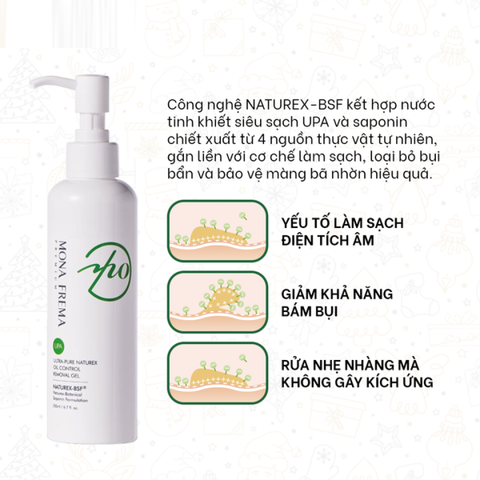 (Hàng nhập khẩu) Gel tẩy trang cho da dầu mụn UPA Ultra-pure Naturex Oil Control Removal