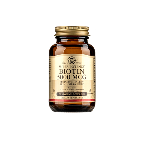 (Hàng nhập khẩu) Viên uống hỗ trợ da tóc móng Solgar Super Potency Biotin 5000mcg