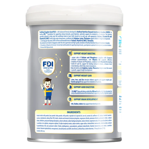 (Hàng nhập khẩu) Sữa bột GrowPLUS+ màu bạc cho bé trên 2 tuổi
