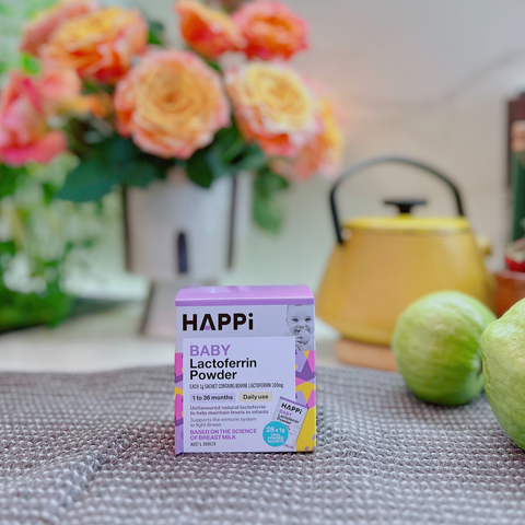 (Hàng nhập khẩu) Bột hỗ trợ tăng đề kháng Happi Baby Lactoferrin Powder cho bé