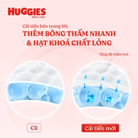 Bỉm quần Huggies Skincare tràm trà size L cho bé 9-14 kg