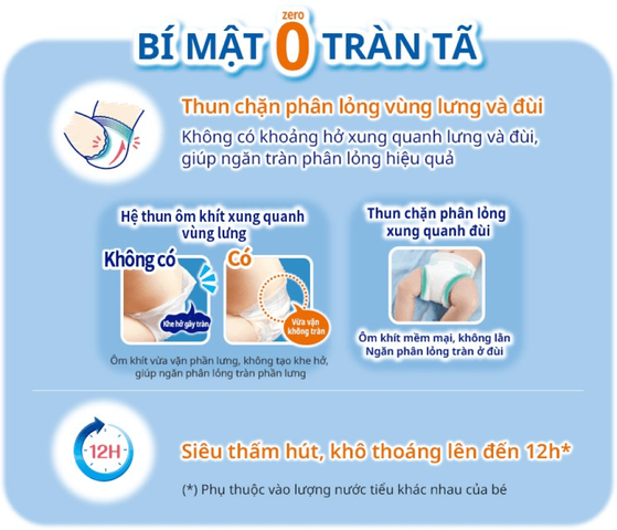 (Hàng nhập khẩu) Tã dán Moony size M cho bé 6-11kg