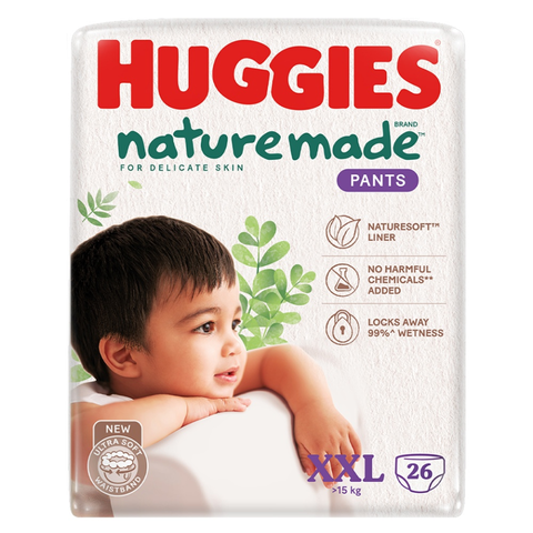 Bỉm quần Huggies Naturemade size XXL cho bé trên 15kg