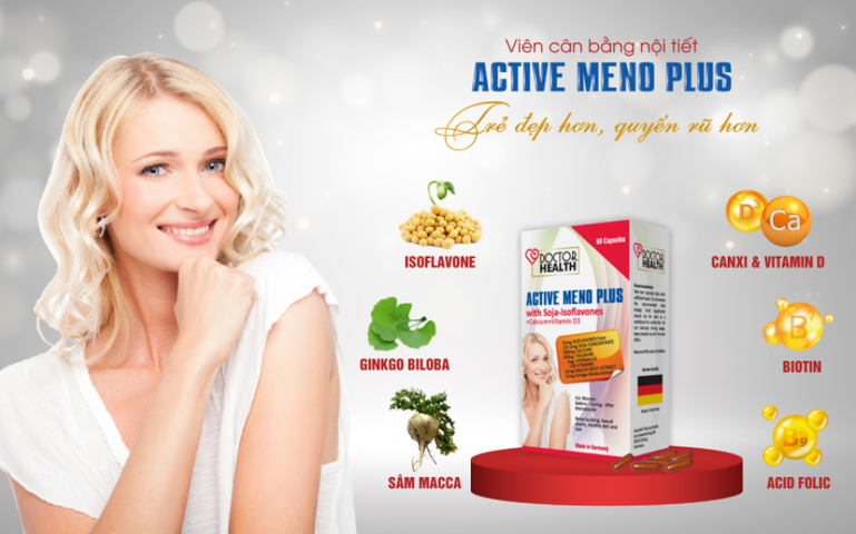 (Hàng nhập khẩu) Viên uống hỗ trợ tiết tố nữ Doctor Health Active Meno Plus