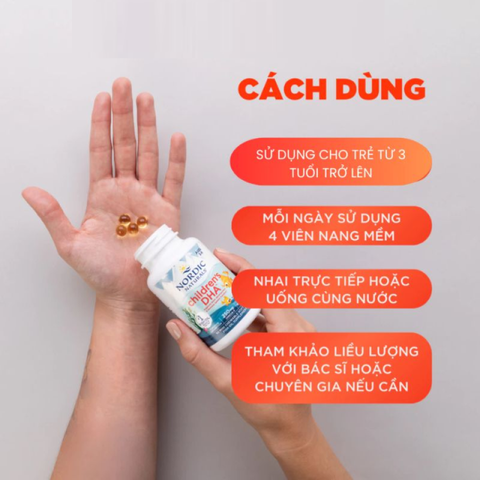(Hàng nhập khẩu) Viên nhai bổ sung DHA Nordic Naturals cho bé từ 3-6 tuổi