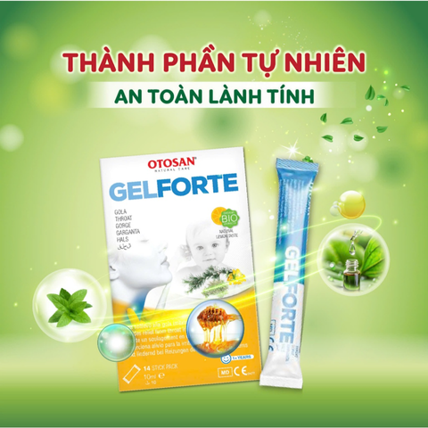 (Hàng nhập khẩu) Gel ngậm họng Otosan Throat Gel Forte cho bé trên 1 tuổi