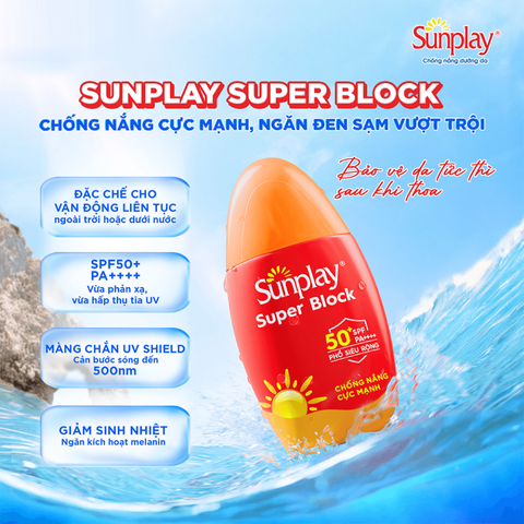 (Hàng nhập khẩu) Sữa chống nắng cực mạnh Sunplay Super Block SPF50+/PA++++