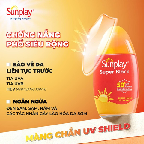 (Hàng nhập khẩu) Sữa chống nắng cực mạnh Sunplay Super Block SPF50+/PA++++