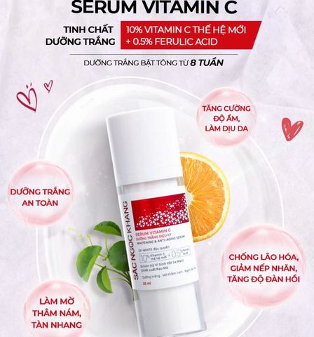 Serum Vitamin C Sắc Ngọc Khang 30ml - Dưỡng Trắng Diệu Kỳ, Phục Hồi Da Sáng Khỏe, Chất Lượng Nhập Khẩu Nhật Bản