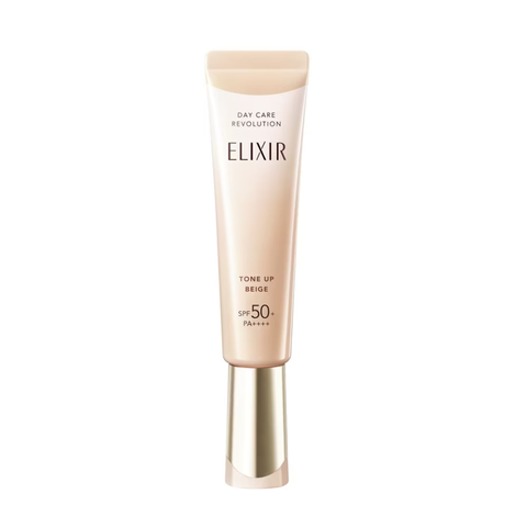 (Hàng nhập khẩu) Sữa chống nắng nâng tone Elixir Day Care Revolution Tone Up Beige SPF50+
