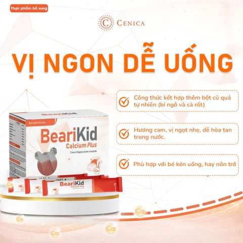 Gói Uống Canxi Hữu Cơ Bearikid Calcium - Bổ Sung Canxi Cho Trẻ Em