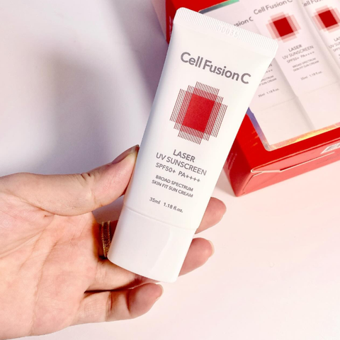 (Hàng nhập khẩu) Kem chống nắng cho da nhạy cảm Cell Fusion C Laser Sunscreen 100 SPF 50+ 35ml
