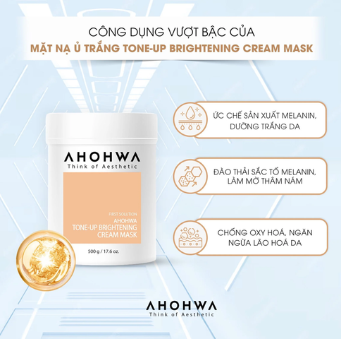 (Hàng nhập khẩu) Mặt nạ ủ trắng da Ahohwa Tone-Up Brightening Cream Mask 500g