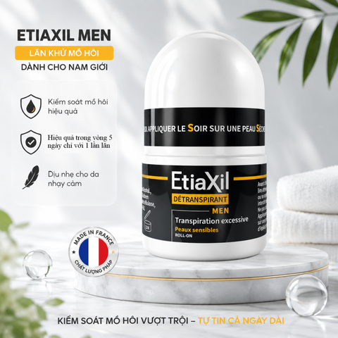 Lăn Khử Mùi Nam Detranspirant Men Peaux Sensibles Roll-On 15ml - Ngăn Mùi Trong 5 Ngày, Đảm Bảo Sự Thoải Mái Cho Làn Da Nhạy Cảm
