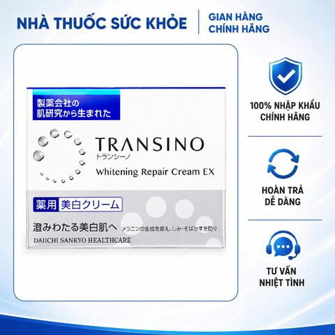 [Nhập khẩu] Kem Dưỡng Trắng Da Ban Đêm Transino Whitening Repair Cream - Tái Tạo Da Mịn Màng, Trắng Sáng Tự Nhiên, Hỗ Trợ Cải Thiện Nám