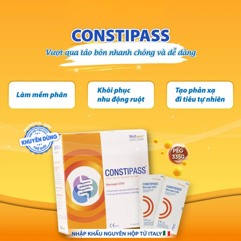 (Hàng nhập khẩu) Bột Uống Hỗ Trợ Nhuận Tràng Constipass Wellcare - Cải Thiện Táo Bón Cho Trẻ Em Và Người Lớn
