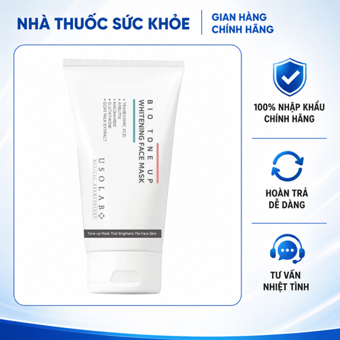 (Hàng nhập khẩu) Mặt Nạ Ủ Trắng Da Usolab Bio Tone Up Whitening Face Mask 50ml - Hỗ Trợ Làm Sáng Da, Mờ Thâm Sạm, Da Căng Mướt