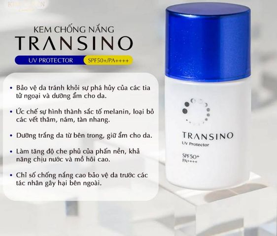 Kem Chống Nắng Transino Whitening Day Protector SPF50 - Chống Nắng, Dưỡng Trắng Da, 30ml, Thích Hợp Cho Mọi Loại Da