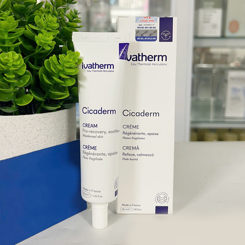 (Hàng nhập khẩu) Kem Phục Hồi Da Ivatherm Cicaderm Cream 40ml - Làm Dịu Da, Hỗ Trợ Tái Tạo, Ngăn Ngừa Sẹo