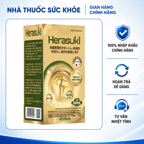 (Hàng Nhập Khẩu) Viên Uống Giảm Cân Herasuki Nhật Bản 45 Viên - Hỗ Trợ Kiểm Soát Cân Nặng, Giảm Hấp Thu Chất Béo