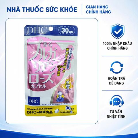 Viên Uống DHC Tinh Dầu Hoa Hồng Khử Mùi Cơ Thể - Hỗ Trợ Tạo Mùi Hương Tự Nhiên, 40 Viên, Tăng Cường Vitamin E