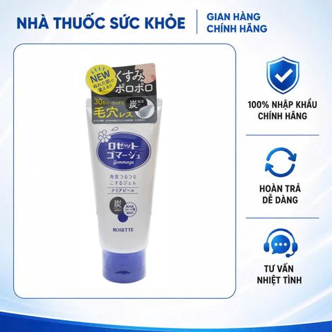 Gel Tẩy Tế Bào Chết Rosette Nhật Bản - Chiết Xuất Trái Cây, Da Mịn Màng, Dưỡng Ẩm Tự Nhiên, Làm Sạch Sâu Mặt và Body