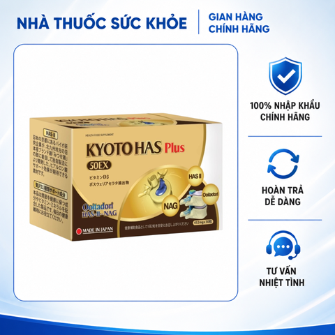 (Hàng nhập khẩu) Viên Uống Hỗ Trợ Xương Khớp Kyoto Has 50EX Plus 30 Viên - Hỗ Trợ Giảm Đau Khớp, Tăng Cường Sụn Khớp