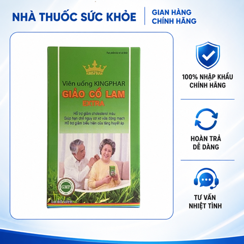 Viên uống Giảo Cổ Lam Extra Kingphar hỗ trợ tim mạch