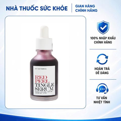 [Nhập khẩu] Serum Tái Tạo Da Red Peel Tingle So Natural Hàn Quốc 30ml - Tẩy Tế Bào Chết, Giảm Mụn, Se Khít Lỗ Chân Lông, Làm Sáng Da