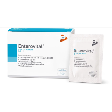 (Hàng nhập khẩu) Men Vi Sinh Enterovital 10 Tỷ Lợi Khuẩn - Hỗ Trợ Cân Bằng Hệ Vi Sinh Đường Ruột Cho Trẻ Em & Người Lớn Hộp 10 gói