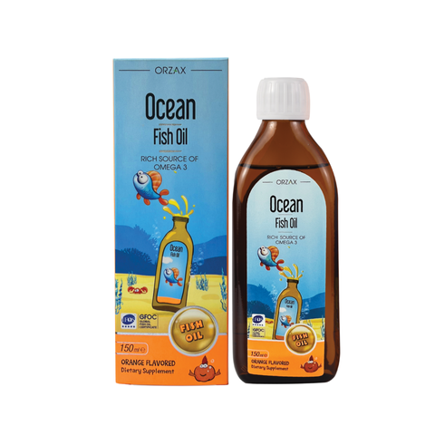 (Hàng Nhập Khẩu) Dầu Cá Omega 3 ORZAX Ocean Fish Oil Cho Bé 150ml - Bổ Sung DHA EPA, Hỗ Trợ Phát Triển Não Bộ & Thị Lực