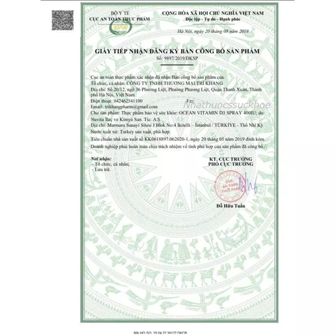 (Hàng nhập khẩu) Xịt Ocean Vitamin D3 400IU ORZAX 20ml - Bổ Sung Vitamin D3, Hỗ Trợ Xương Răng Chắc Khỏe, Tăng Hấp Thu Canxi