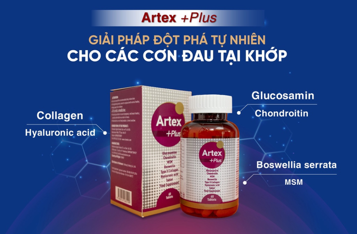 (Hàng nhập khẩu) Viên Uống Hỗ Trợ Sụn Khớp Artex +Plus 60 Viên - Hỗ Trợ Vận Động Linh Hoạt, Nuôi Dưỡng Sụn Khớp