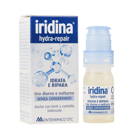 (Hàng nhập khẩu) Nước Mắt Nhân Tạo IRIDINA Hydra-Repair Lọ 10ml - Hỗ Trợ Dưỡng Ẩm, Phục Hồi Và Làm Dịu Mắt Khô, Kích Ứng