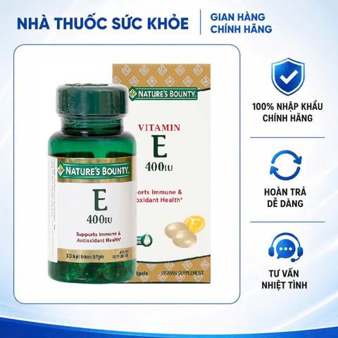 Viên Uống Nature's Bounty Vitamin E 400IU 30 Viên