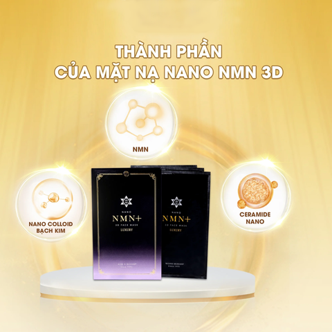 (Hàng nhập khẩu) Mặt Nạ Nichiei Bussan Nano 3D Face Mask Luxury - Dưỡng Ẩm Sâu, Hỗ Trợ Trẻ Hóa Da & Phục Hồi Da, Hộp 8 Miếng