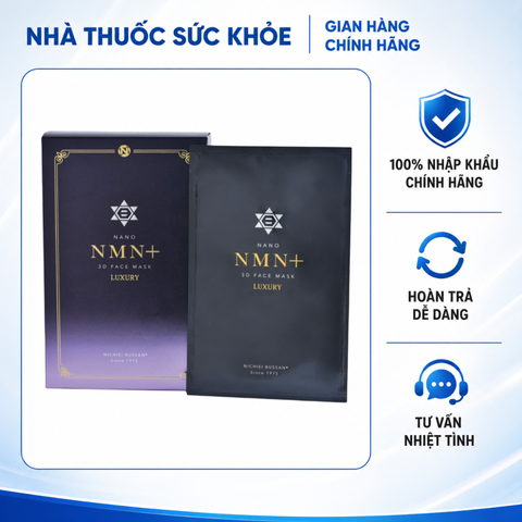 (Hàng nhập khẩu) Mặt Nạ Nichiei Bussan Nano 3D Face Mask Luxury - Dưỡng Ẩm Sâu, Hỗ Trợ Trẻ Hóa Da & Phục Hồi Da, Hộp 8 Miếng