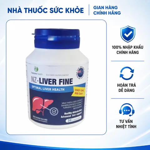 (Hàng nhập khẩu) Viên Uống Hỗ Trợ Giải Độc Gan NZ-LIVER FINE 30 Viên - Hỗ Trợ Bảo Vệ Tế Bào Gan, Tăng Cường Chức Năng Gan
