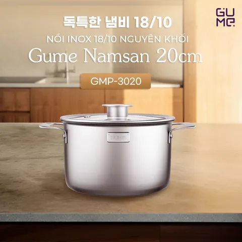(Hàng nhập khẩu) Nồi inox nguyên khối Gume Namsan GMP-3020 size 20