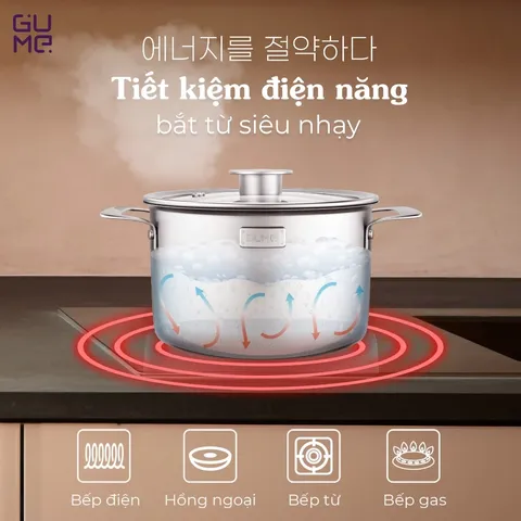 (Hàng nhập khẩu) Nồi inox nguyên khối Gume Namsan GMP-3020 size 20