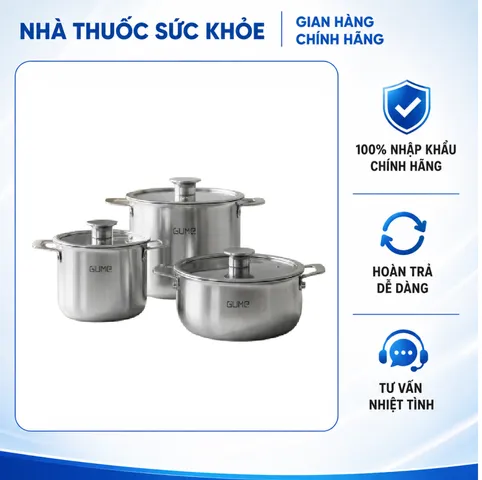 (Hàng nhập khẩu) Bộ Nồi Lẩu Đa Năng Inox 18/10 Liền Khối Gume GM - N3326