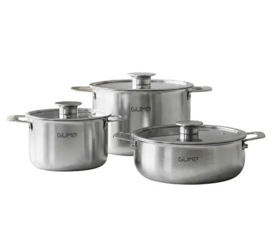 (Hàng nhập khẩu) Bộ Nồi Lẩu Đa Năng Inox 18/10 Liền Khối Gume GM - N3326