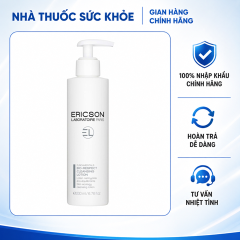 (Hàng nhập khẩu) Nước Cân Bằng Làm Sạch Da Ericson Bio-Respect Cleansing Lotion 200ML - Cân Bằng Hệ Vi Sinh, Làm Dịu Da, Dưỡng Ẩm