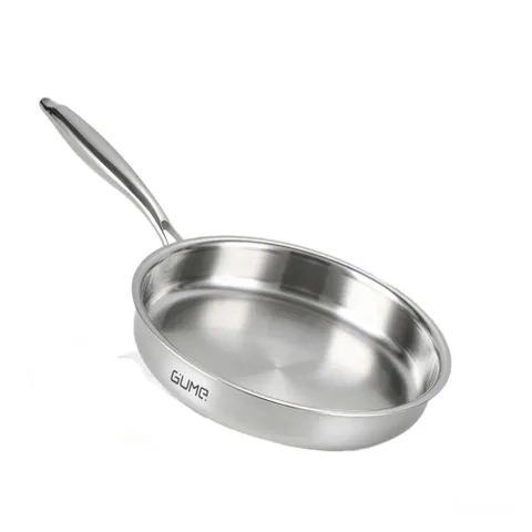 (Hàng nhập khẩu) Chảo Inox 18/10 Nguyên Khối Gume GPS-1228 Chống Dính Tự Thân Size 28cm