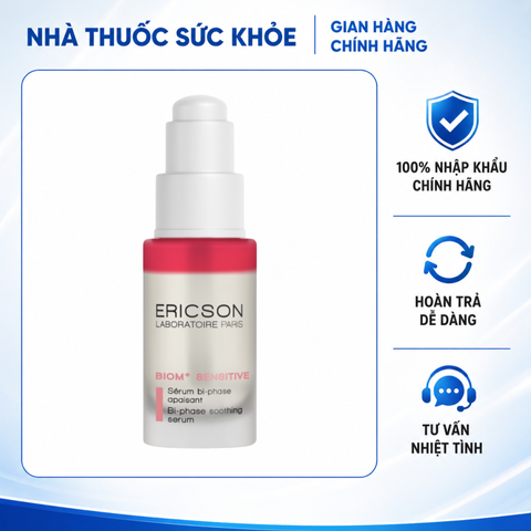 (Hàng nhập khẩu) Tinh Chất Làm Dịu Da Ericson BIOM+ Sensitive Bi-Phase Soothing Serum 30ML- Giảm Đỏ, Phục Hồi Hàng Rào Bảo Vệ Da