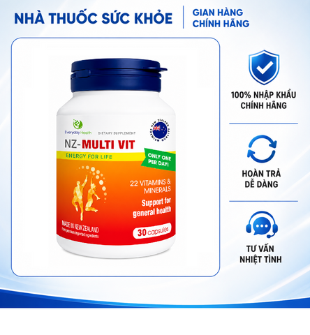(Hàng nhập khẩu) Viên uống NZ – Multi Vit bổ sung Vitamin và khoáng chất cho cơ thể hộp 30 viên