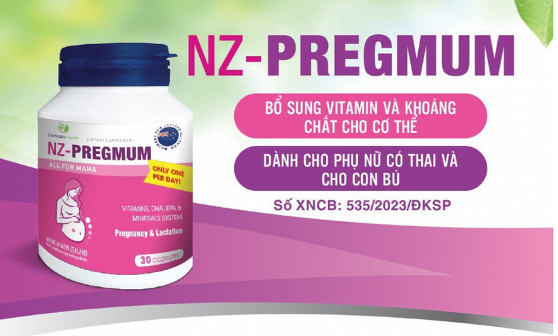 (Hàng nhập khẩu) Viên uống Nz-Pregmum hỗ trợ bổ sung vitamin tổng hợp cho bà bầu hộp 30 viên