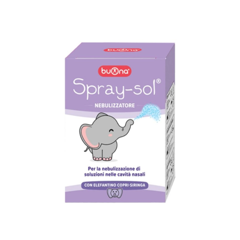 (Hàng nhập khẩu) Bộ Xịt Xông Rửa Mũi Buona Spray Sol Cho Bé - Hỗ Trợ Vệ Sinh Mũi, Thông Thoáng Đường Thở